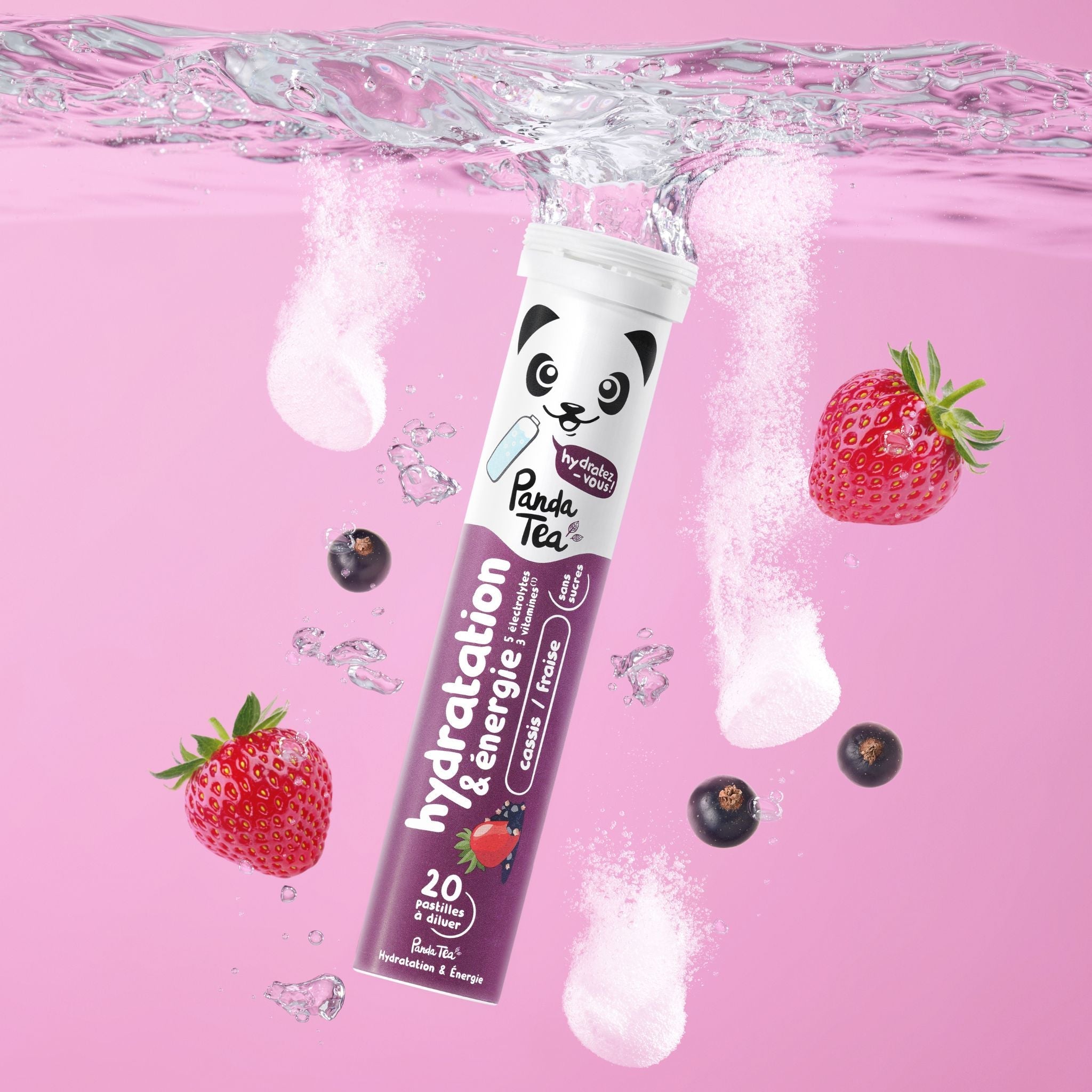 Pastilles Hydratation & Énergie - Cassis-Fraise