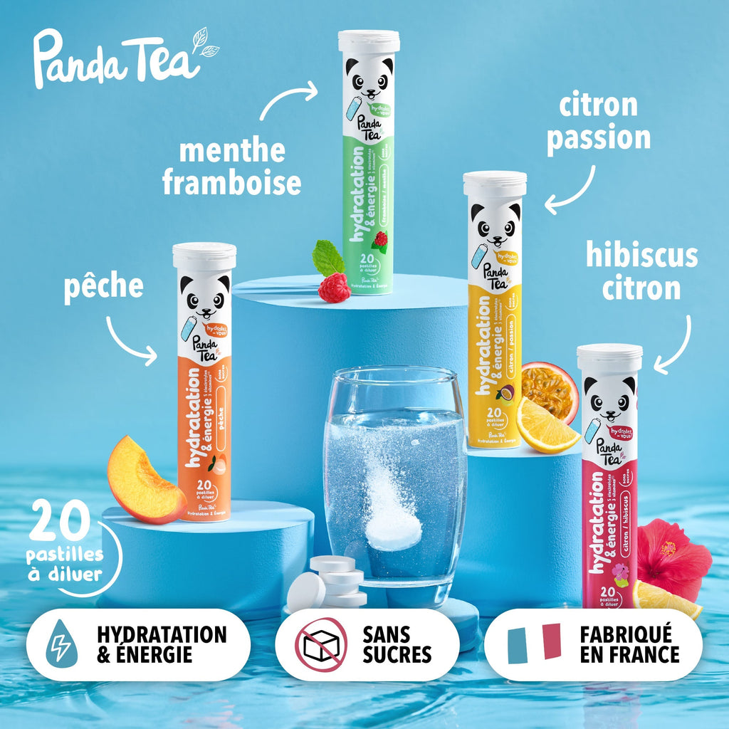 Pastilles Hydratation & Énergie : Pêche et Hibiscus-Citron
