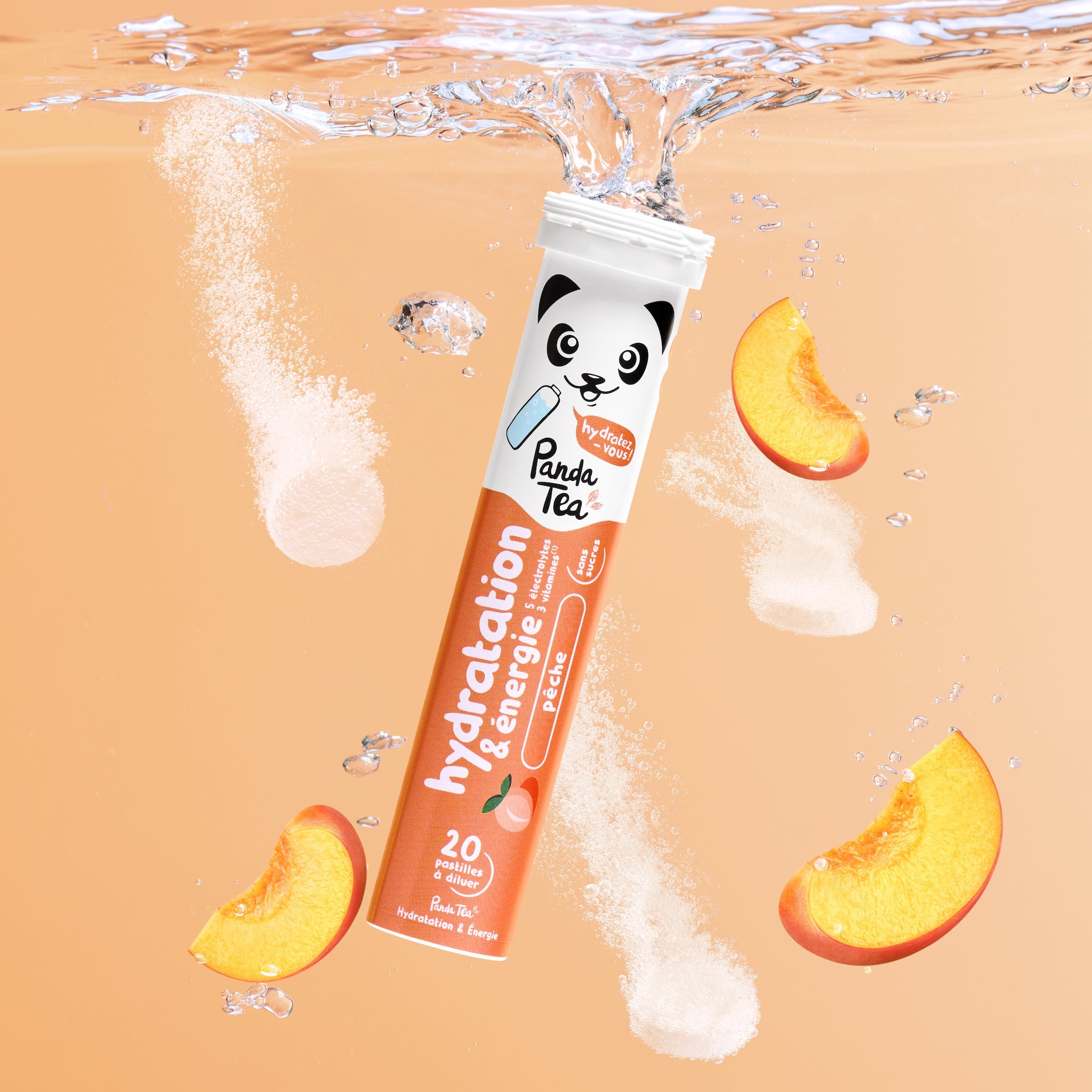 Pastilles Hydratation & Énergie - Pêche