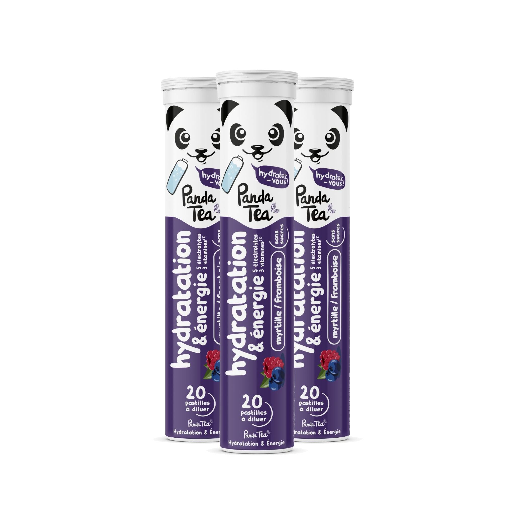 Pastilles Hydratation & Énergie - Myrtille-Framboise