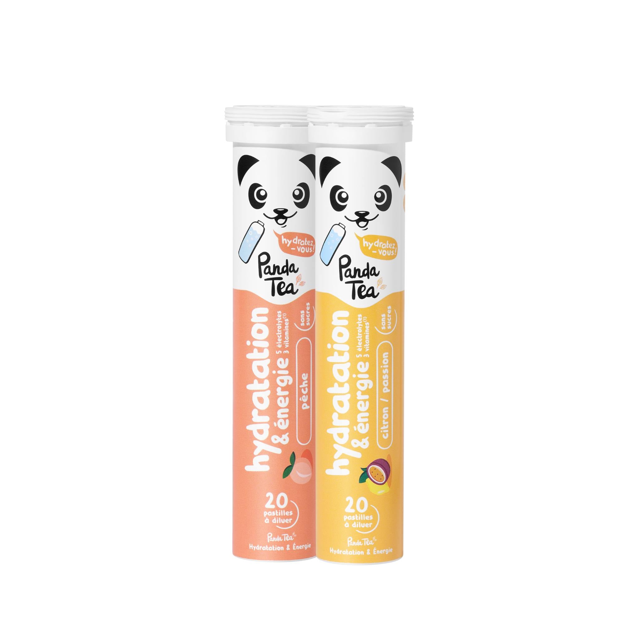 Pack Duo Pastilles Hydratation & Énergie : Pêche et Citron-Passion