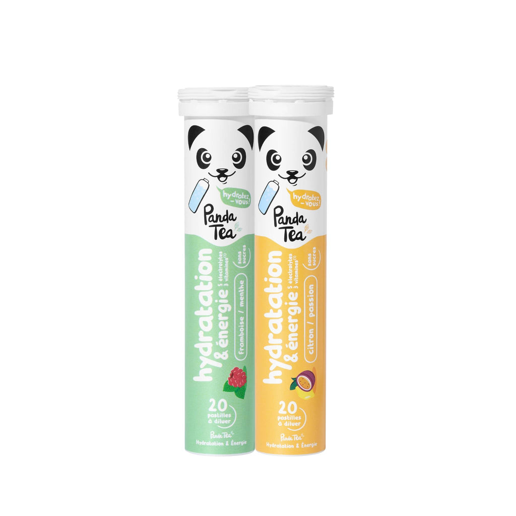 Pastilles Hydratation & Énergie : Menthe-Framboise et Citron-Passion