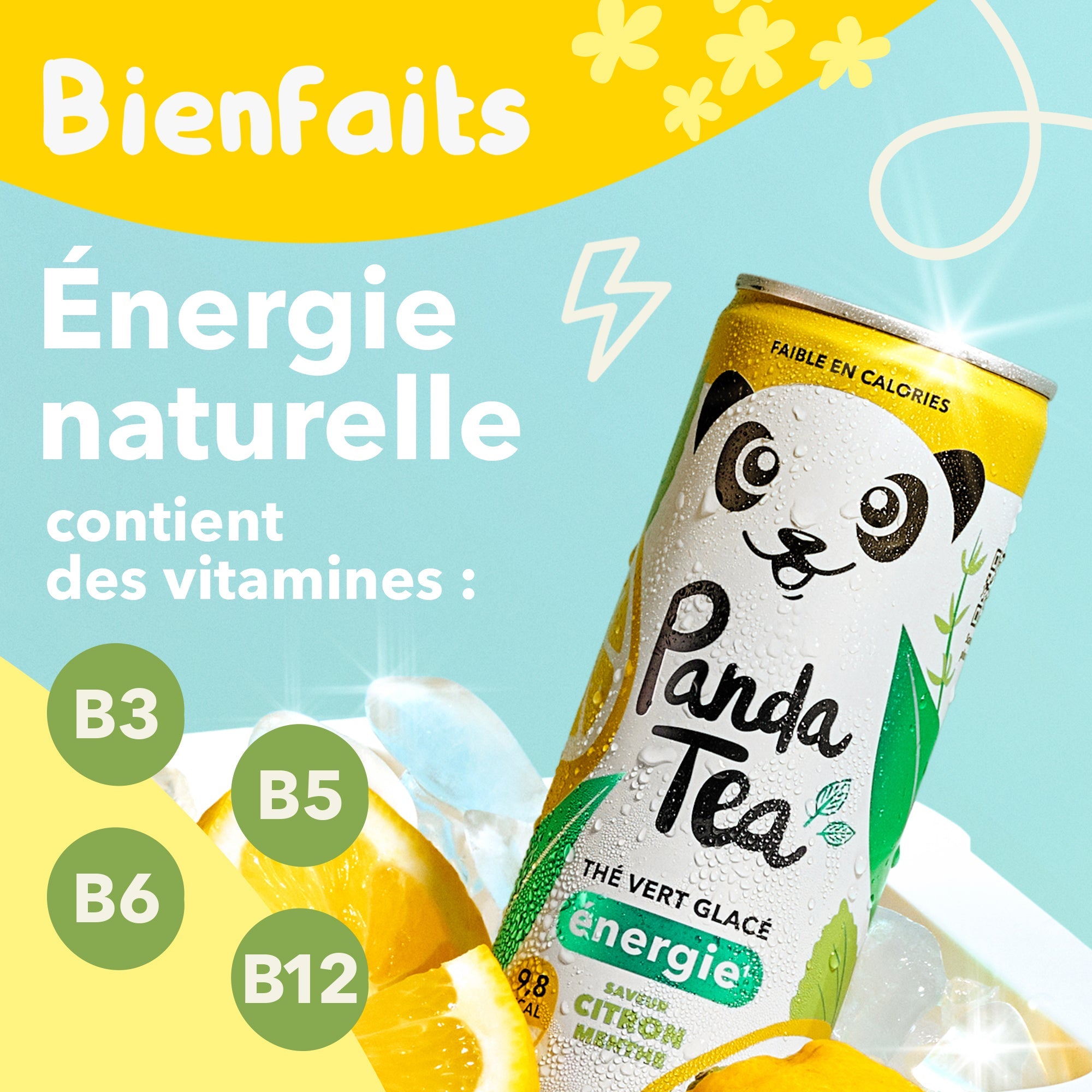 Thé Glacé Énergie - Saveur Citron-Menthe
