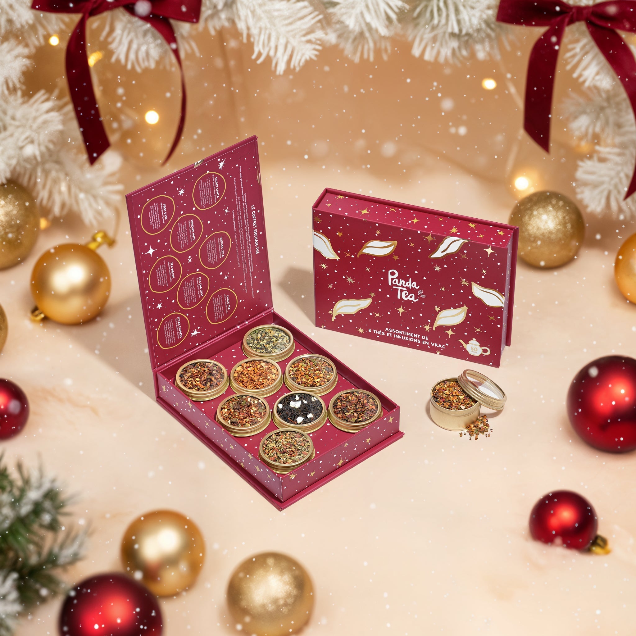 Coffret Enchan-thé - 8 boites de thés et infusions en vrac